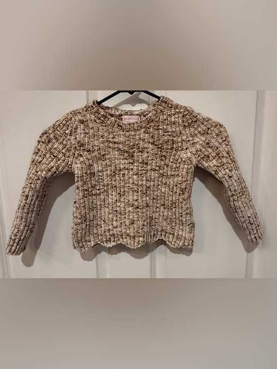 Design History Sweaters - Design History Cream, Brown, & Pink Marled Ribbed Sweater